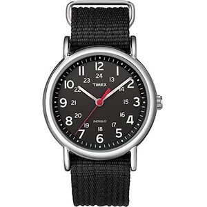 Timex Uniseks kwarts T2N647D7, zwart/zwart