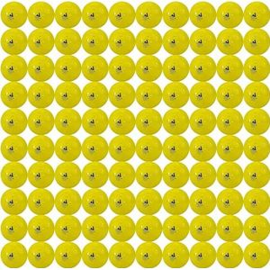 JOOLA Pickleball Primo Balls 100 stuks hoogwaardige 3-sterren speelballen voor buiten en binnen met USAPA-certificering, geel, 26 g, diameter 74 mm, geel