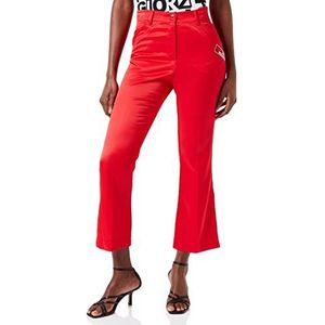 Love Moschino Midi Flare broek voor dames, Rood