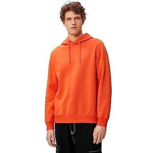Koton Basic hoodie met lange mouwen voor heren, 203 (oranje)