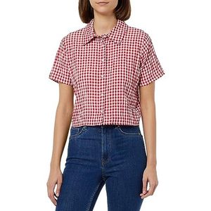 Koton T-shirt à manches courtes pour femme, Red Check (01p), 36