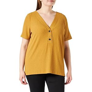 ONLY Carmakoma Carhelene SS Top T-shirt voor dames, harvest goud