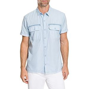 Pioneer Kent T-shirt heren overhemd, Poeder Blauw