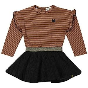 Koko Noko jurk voor meisjes, Rusty Brown + Black