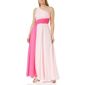 Gina Bacconi Dames chiffon lange cocktailjurk, Roze