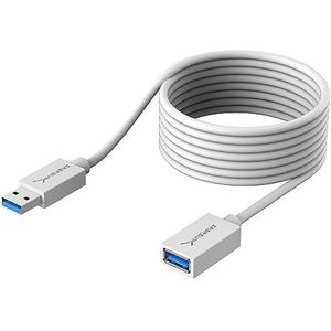 SABRENT USB Uitbreiding 3.0-kabel 3 m, USB A Man naar A Female, Uitbreidingskabel 5 Gbps Supersnel, voor USB-stick, toetsenbord, printer, scanner, PS4/5, USB-hub, externe harde schijf enz (CB-301W)