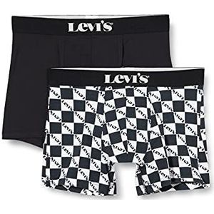Levi's Boxershorts voor heren met Checkerboard-logo, zwart combi
