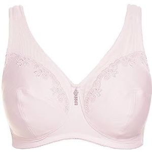 Ulla Popken Ontladingsbeha, zonder beugel, strass hanger, C-G-cup voor dames (1 stuk), Roze Bloem