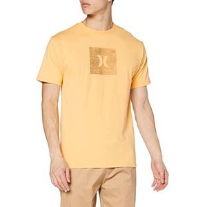 Hurley M Core Icon Box Texture S/S T-shirt voor heren, Oranje (Orange Chalk)