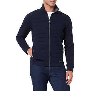 TOM TAILOR Heren trainingsjack met structuur 1032964, 10668 - Sky Captain Blue, 3XL, 10668 - Sky Captain Blue