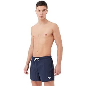 Emporio Armani Emporio Armani Boxershorts voor heren met geborduurd logo, badpak, Navy Blauw