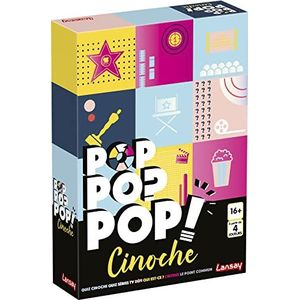 Pop Pop Pop Cinoche gezelschapsspel, gezelschapsspel, vanaf 16 jaar, vanaf 4 spelers, Lansay