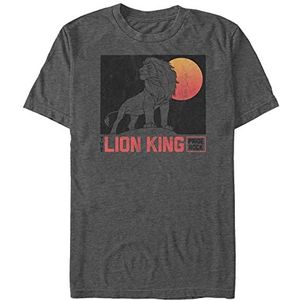 Disney The Lion King Rock Star Gradient Organic T-shirt met korte mouwen Melange Black, XL, Melange Black