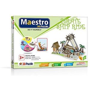 Maestro Pyrata bootbevestiging, 50 stuks, gemonteerd, 17 cm x 12 cm x 11 cm, 3D-puzzel, meerkleurig (120096)