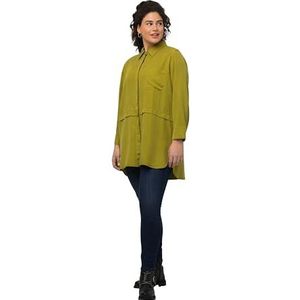 Ulla Popken Chemisier Lyocell pour femme, Olive, 60-62/grande taille