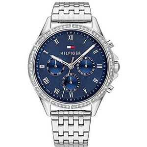 Tommy Hilfiger Dames analoog quartz horloge met roestvrijstalen band 1782141, Blauw, armband