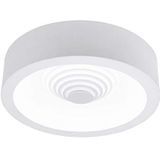 EGLO LED plafondlamp Leganes, 1-vlammige plafondlamp dimbaar, woonkamerlamp modern, keukenlamp van metaal en kunststof in wit, hallamp plafond, warm wit, Ø 45,5 cm