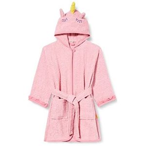 Playshoes Badstof badjas voor slaapkamer, roze eenhoorn, 122 cm-128 cm meisjes, Roze