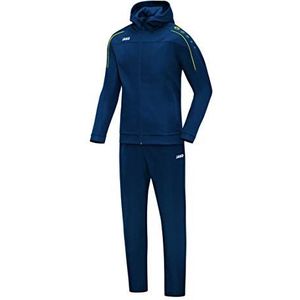 JAKO Classico heren trainingspak met capuchon, nachtblauw/citro, XXL, M9650, night blue/lime