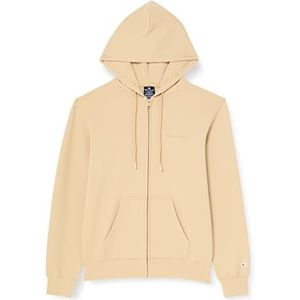 Champion Legacy American Classics Stretch Interlok Small Logo Full Zip Hoodie Heren, Taupe, XL, bruin