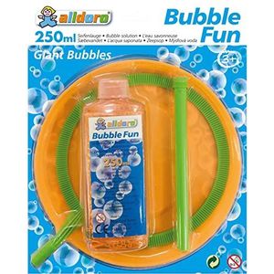 alldoro Bubble Fun 60636 - enorme zeepbellenring met bord en zeepwater voor kinderen vanaf 3 jaar en volwassenen, groen Ø 21 cm met 250 ml