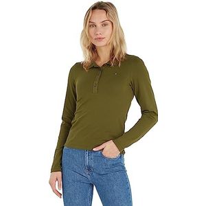 Tommy Hilfiger Polos L/S pour femme, Putting Green, XS