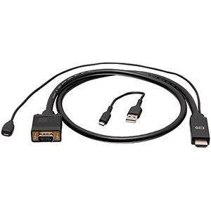 C2G HDMI [R] naar VGA actieve video-adapterkabel - 1080P compatibel met computer, desktop, laptop, pc, monitor, projector, HDTV, Xbox en meer 1,8 m