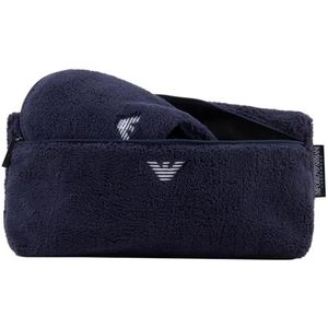 Emporio Armani Furry Slipper Ondergoed voor heren, marineblauw, 44 EU, Navy Blauw