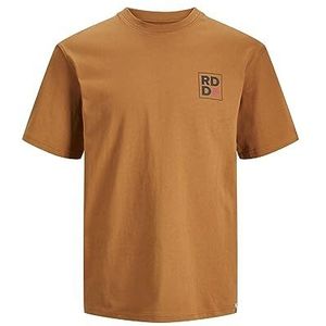 Jack & Jones Rddaaron Tee S/S Crew Neck Noos Poloshirt voor heren, Karamel Cafã