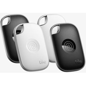 Tile Pro 2024 - Bluetooth Tracker - Zwart/Wit - 4-Pack