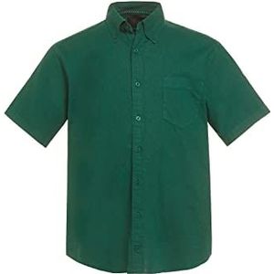 JP 1880 Menswear 782692 heren linnen hemd korte mouwen grote maat L 8XL korte mouw button down kraag modern fit, Medium Groen