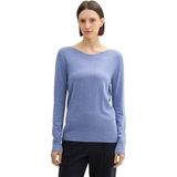 TOM TAILOR 1044106 trui voor dames, 36521 - Colony Blue Melange, XL