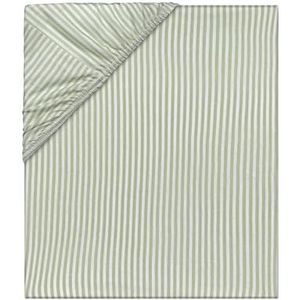 LÄSSIG Drap-housse pour lit d'enfant en jersey simple avec Tencel™ Lyocell avec élastique/Fitted Sheet Striped