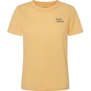 Pepe Jeans Effie T-shirt voor dames, Geel (Cornish Yellow)