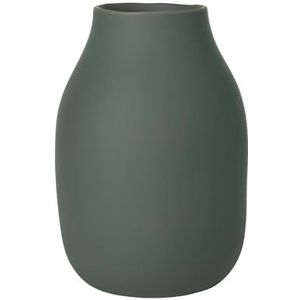 blomus - Colora 65704 L vaas van aardewerk, hoogwaardig agave groen, handgemaakt, elegante decoratieve tafelvaas, geen schade aan oppervlakken (H