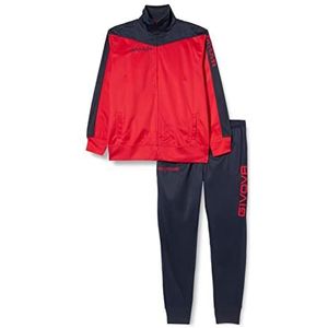 Home Shop Italia Roma Triacetaat-jumpsuit, rood/blauw, maat L, uniseks, volwassenen, 1 stuk, Rood/Blauw