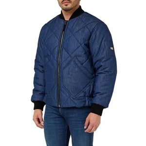 G-STAR RAW Bomberjack voor heren, denim gevoerd, blauw (Raw Denim D23581-D500-001), XXL, Blauw (Raw Denim D23581-D500-001)