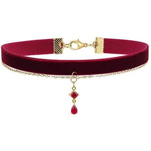 Choker ketting rood fluweel met gothic hanger sieraden cadeau voor vrouwen meisjes metaal, geen edelsteen, Metaal, Geen edelsteen
