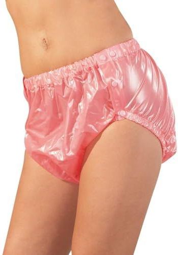 Fetish Collection Couche Culotte PVC Diaper, Rose, Taille M/L Rose