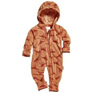 Playshoes Fleece tuinbroek voor kinderen, uniseks, dinosaurus, oker, 3-6 maanden, oker, 86, Oker