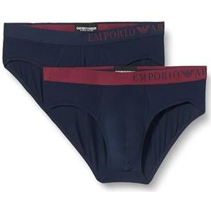 Emporio Armani Emporio Armani Heren Boxershorts van Bamboe Viscose, 2 stuks, 2 stuks (2 stuks), marineblauw/marineblauw.