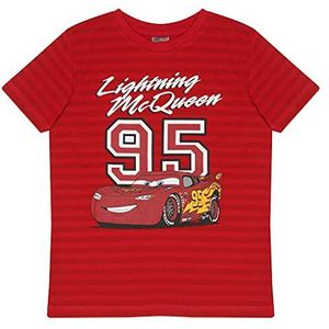 Disney Cars Lightning McQueen T-shirt, Kinderen, 80-134, Officiële Koopwaar, Rood, 116