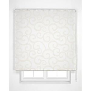 Estoralis Ornella Rolgordijn, Voile, transparant, 130 x 250 cm, wit/beige