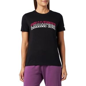 Champion Legacy Color Punch W Light Cotton Jersey S-s Regular Crewneck T-Shirt Femme, Noir, L