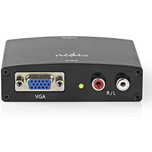 HDMI-Converter - VGA Female / 2x RCA Female - HDMI Output - 1-weg - 1080p - 1.65 Gbps - Aluminium - Antraciet