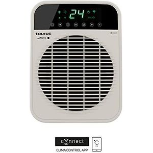 Taurus Alpatec Factor Connect - Keramische radiator 2000 W, intelligent met spraakgestuurde wifi, 2 intensiteiten, ventilator, thermostaat, timer, ECO-modus, stil, digitaal display