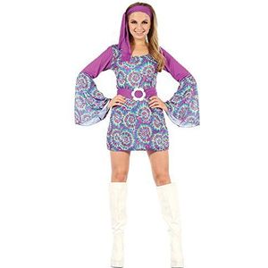 Bristol Novelty Ac729 hippie-jurk, psychedeliek, meerkleurig, maat 10-14