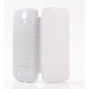 xubix Flip Case in Croco-look voor Samsung Galaxy S4 i9500/i9505, wit