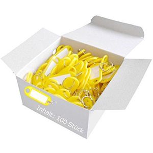 Wedo Sleutelhanger kunststof (met ring, verwisselbare etiketten) 100 stuks geel 262801800