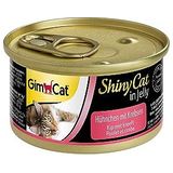 GimCat ShinyCat in Jelly kip met kreeft - Natvoer voor katten, met vlees en taurine - 24 blikken (24 x 70 g)